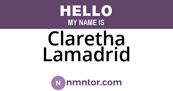 Claretha Lamadrid