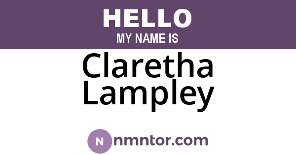 Claretha Lampley