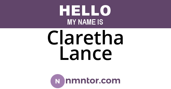 Claretha Lance