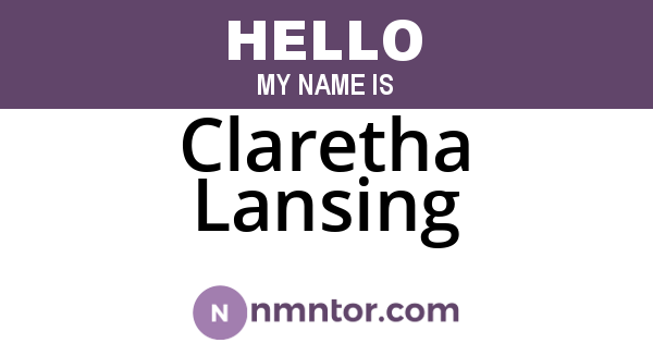 Claretha Lansing