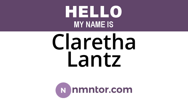Claretha Lantz