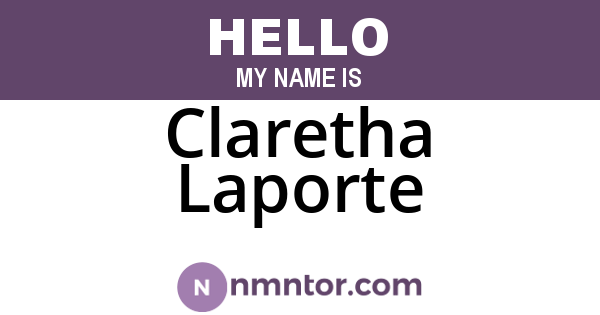 Claretha Laporte