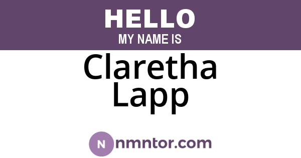 Claretha Lapp