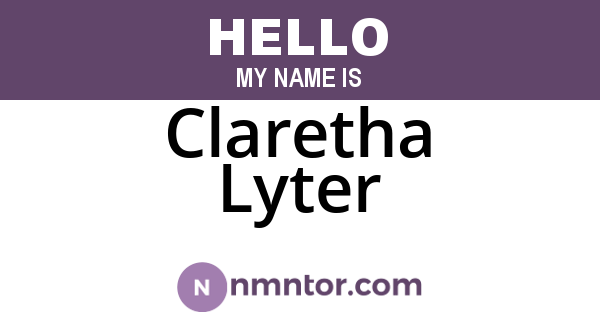 Claretha Lyter