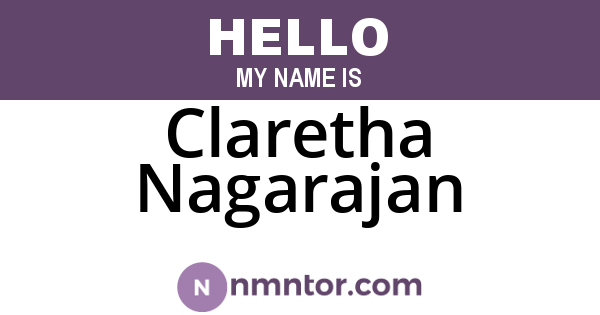 Claretha Nagarajan
