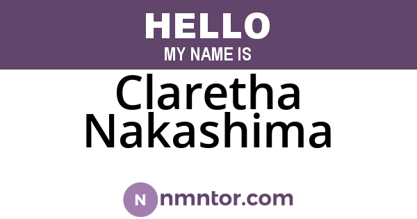 Claretha Nakashima
