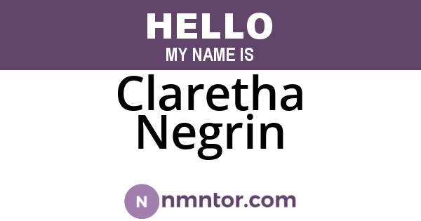 Claretha Negrin
