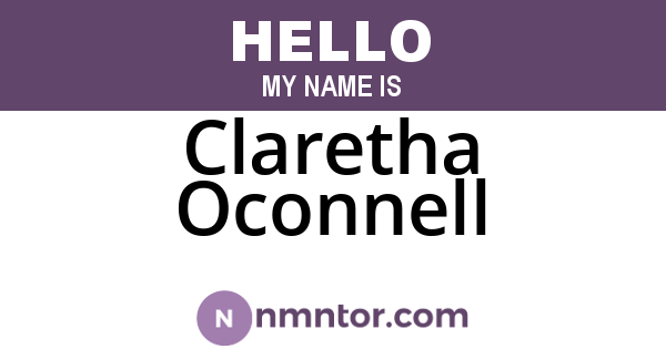 Claretha Oconnell