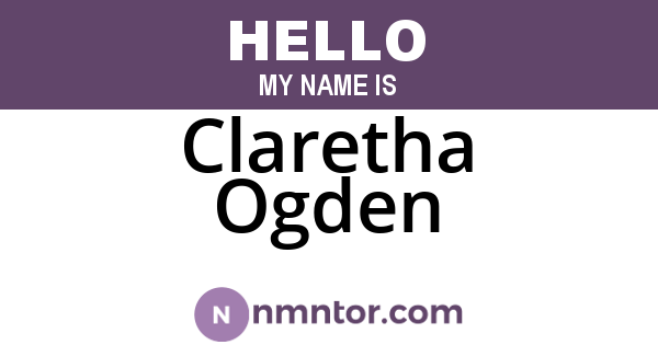 Claretha Ogden