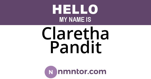 Claretha Pandit