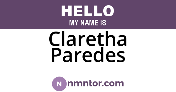 Claretha Paredes