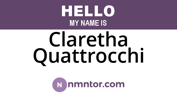 Claretha Quattrocchi