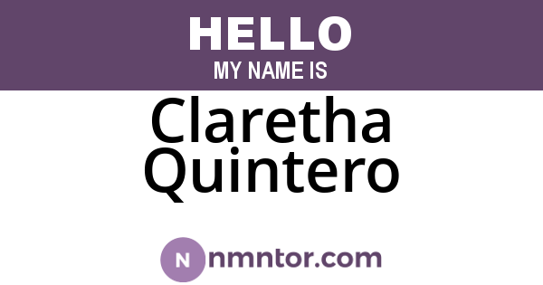 Claretha Quintero