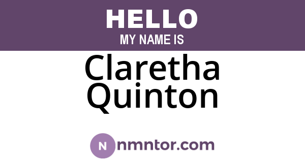 Claretha Quinton