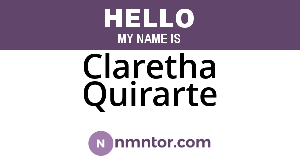 Claretha Quirarte