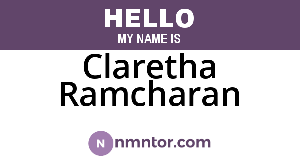 Claretha Ramcharan