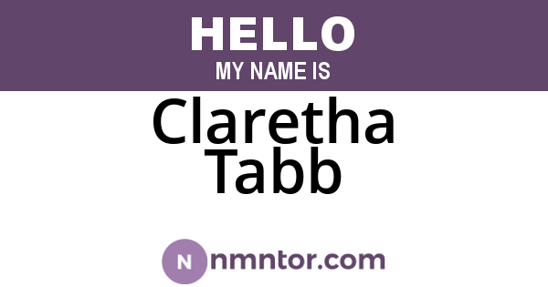 Claretha Tabb