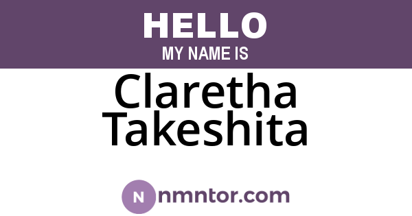 Claretha Takeshita