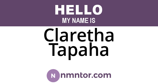 Claretha Tapaha