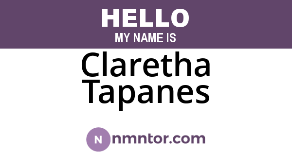 Claretha Tapanes