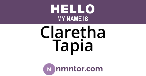 Claretha Tapia