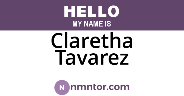 Claretha Tavarez