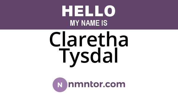 Claretha Tysdal