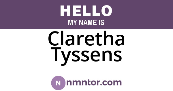 Claretha Tyssens