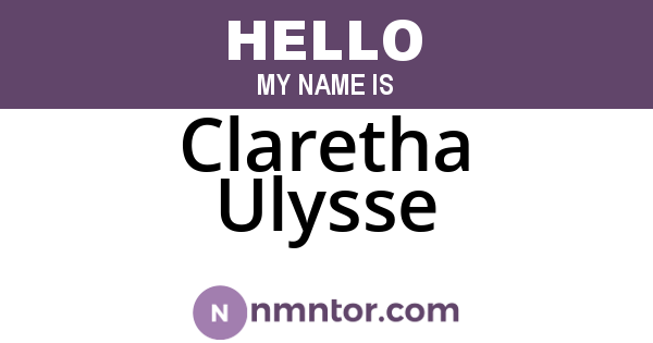 Claretha Ulysse