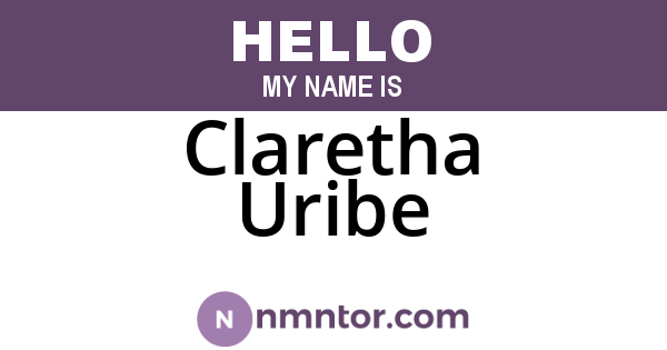 Claretha Uribe