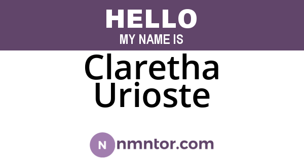 Claretha Urioste