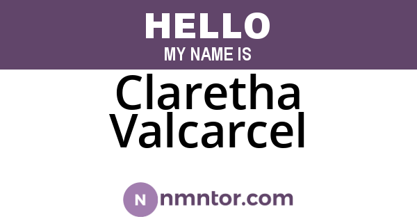 Claretha Valcarcel