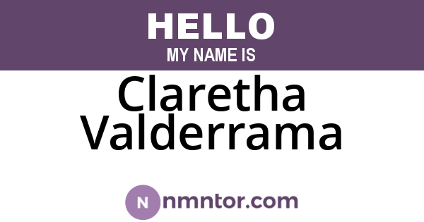 Claretha Valderrama