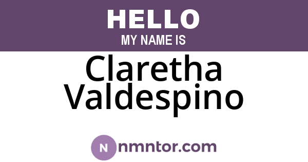 Claretha Valdespino