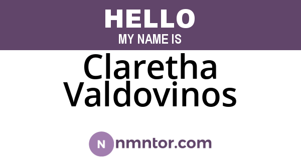Claretha Valdovinos