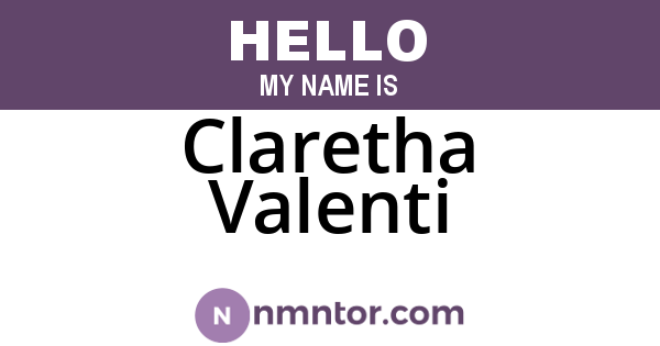 Claretha Valenti