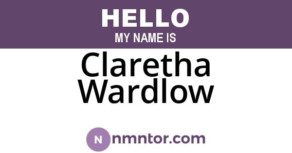 Claretha Wardlow