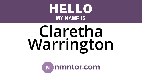 Claretha Warrington