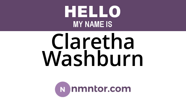 Claretha Washburn
