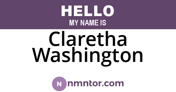 Claretha Washington