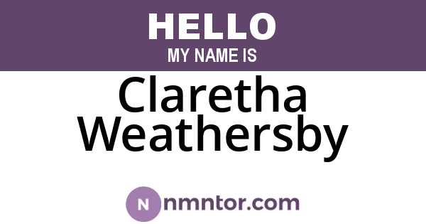 Claretha Weathersby