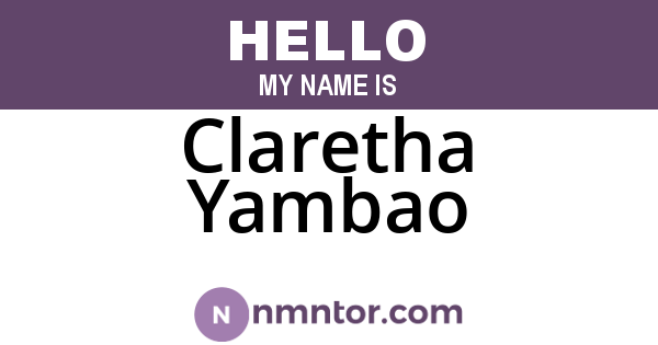 Claretha Yambao