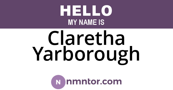 Claretha Yarborough