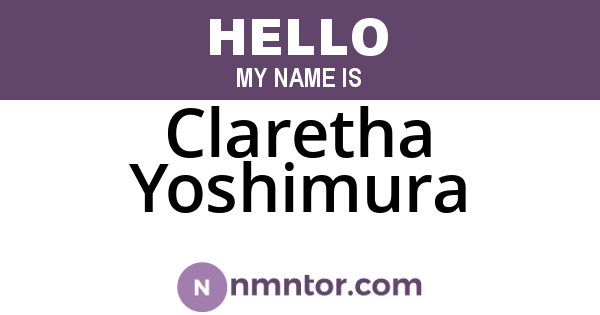 Claretha Yoshimura