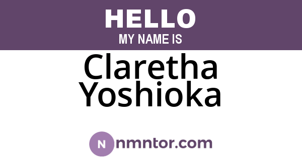 Claretha Yoshioka