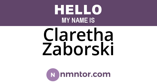 Claretha Zaborski