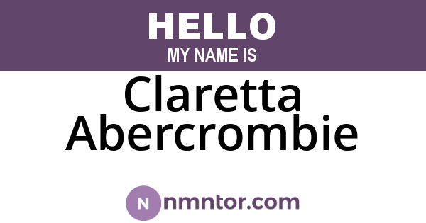 Claretta Abercrombie