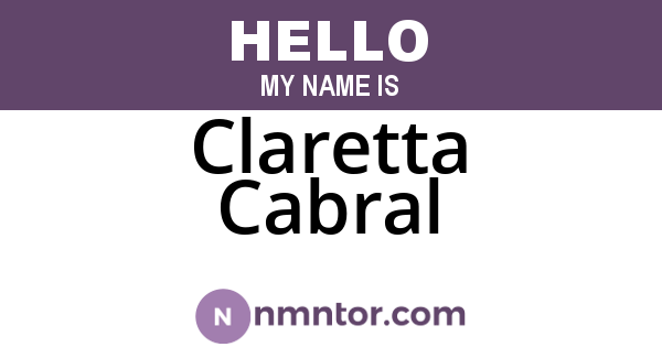 Claretta Cabral