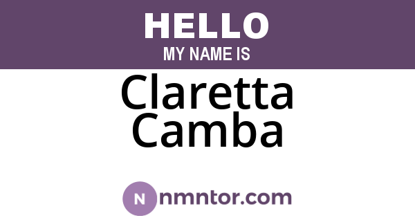 Claretta Camba