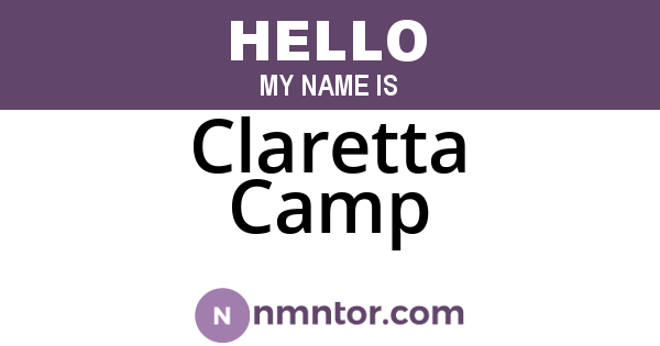 Claretta Camp